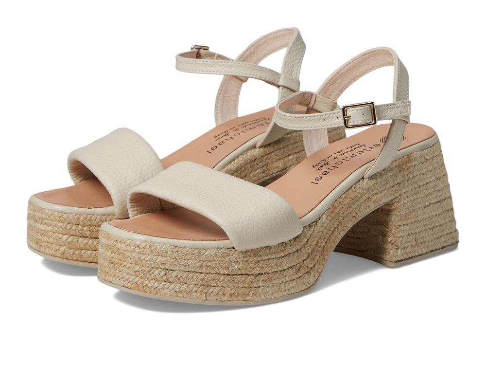 ERIC MICHAEL® ARGENTO SANDALS FOR WOMEN –3-INCH HEEL WHITE EU 39 (US 8.5-9) M